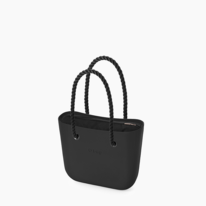 O BAG ITALY Pocket Handbag Purse Nero Black Crossbody Strap Turnlock List  $171