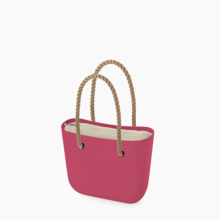 Bolso O bag fucsia con asas modelo cuore