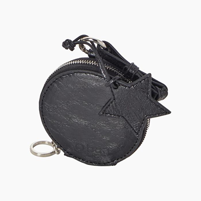Laminated Agatha round coin purse black | Make your own item | O bag