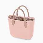 O bag mini smoke pink tweed bouclè