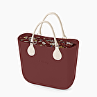 O bag mini bordeaux et velours