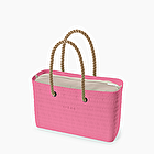 O bag beach pink et naturelle