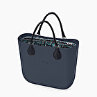 O bag mini navy blue and velvet