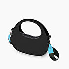 O bag oblò black and sky blue