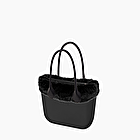 O bag black with fox effect trim