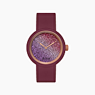 O clock purple red glitter bicolor